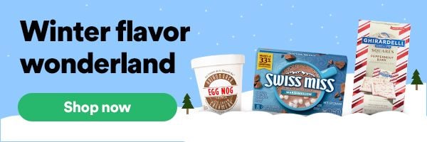 Winter flavor wonderland. Candy canes, hot cocoa & more! Shop Now