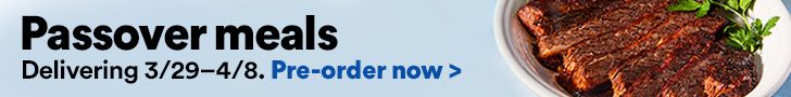 Passover meals. Deliverying 3/29 - 4/8. Pre-order now