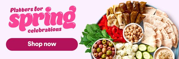Platters for spring celebrations. Prepared to order and ready to party. Shop now