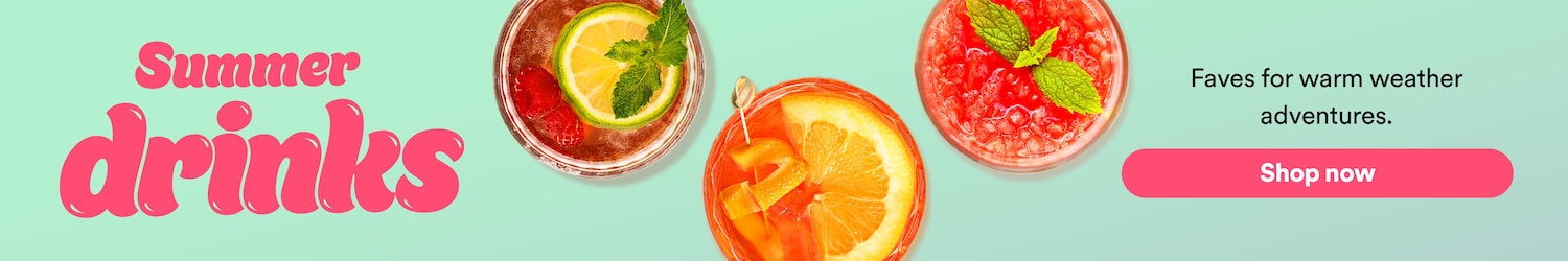 Summer drinks. Faves for warm weather adventures. Shop now