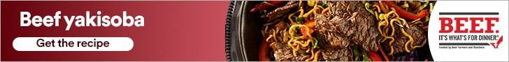 Beef Yakisoba. Flavor packed protein. Get the recipe