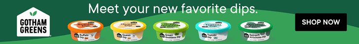 Gotham Greens. Dairy free dips. Packed with plants. SHOP NOW