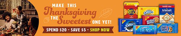 MKAE THIS THANKSGIVING THE SWEETEST ONE YET! SPEND $20 - SAVE $5. SHOP NOW