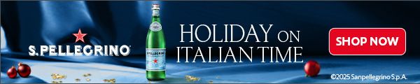 HOLIDAY ON ITALIAN TIME. Share moments that sparkle. S. Pellegrino. SHOP NOW
