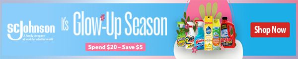SCJ Johnson. It's glow-up season. Spend $20 - Save $5. Shop Now