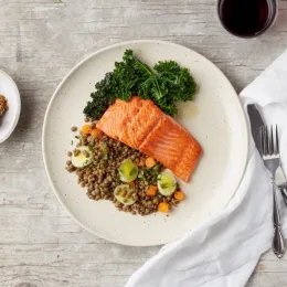 Steelhead Salmon Lentils