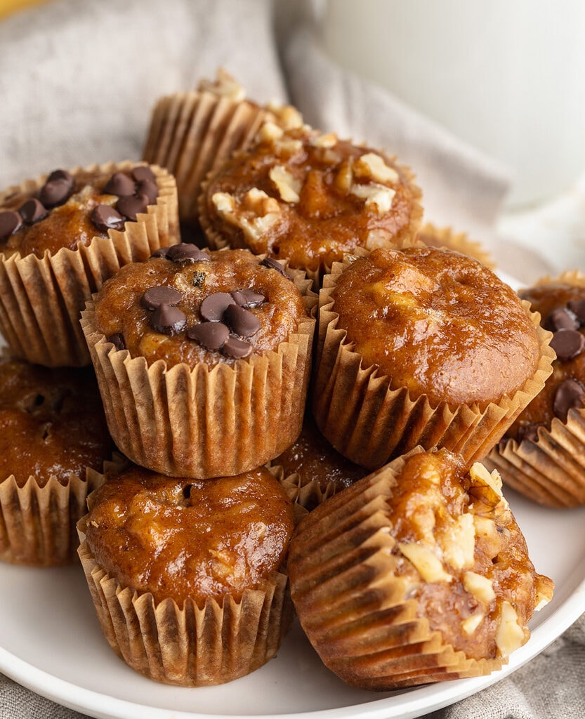 4-Ingredient Mini Banana Muffins