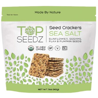 Top Seedz Organic Crackers, Sea Salt