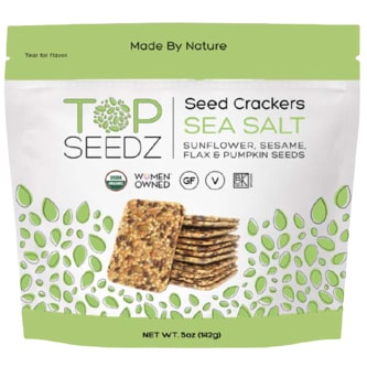 Top Seedz Organic Crackers, Sea Salt