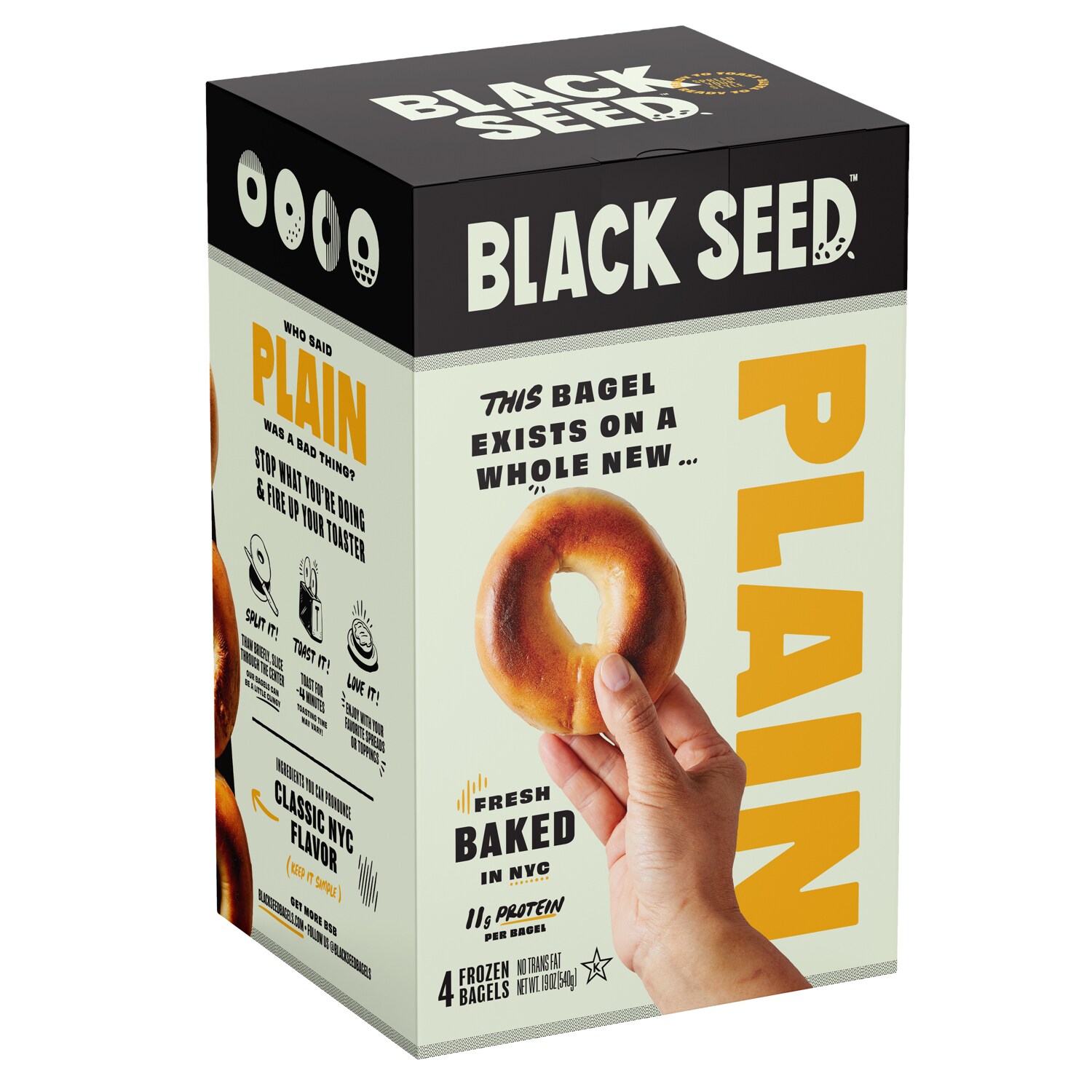 Black Seed Bagels Plain Bagels, Frozen