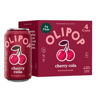 Olipop Cherry Cola Soda, Cans