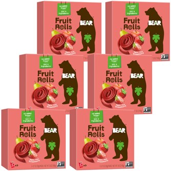 BEAR Fruit Rolls, Pear-Apple Strawberry, Case
