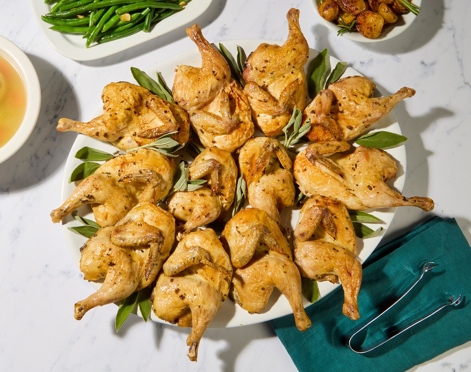 FreshDirect Coriander-Sage Cornish Hens Meal (Serves 6-8) , image 2 of 2 slides