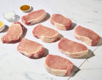 Boneless Pork Loin Chops, Value Pack, Raised w/o Antibiotics