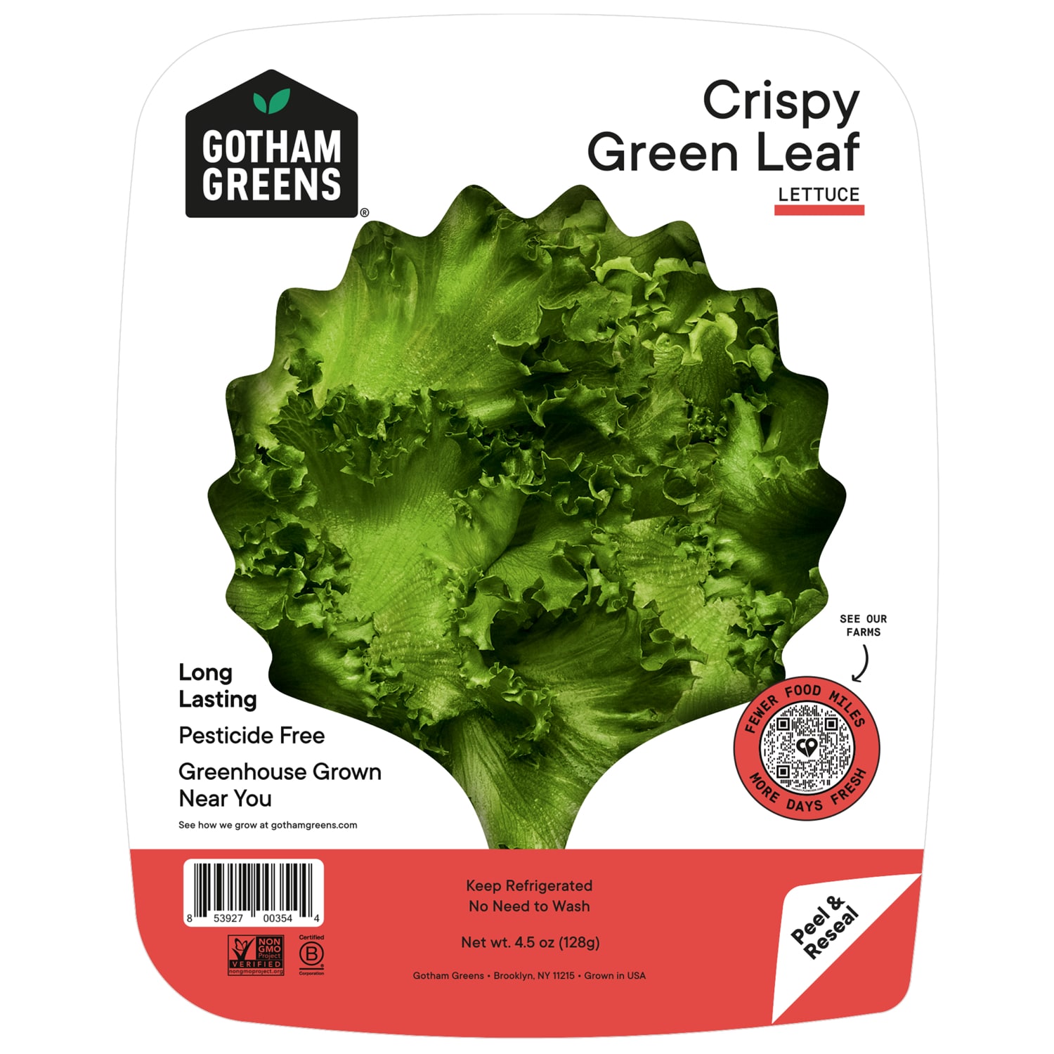 Gotham Greens Crispy Green Leaf Lettuce