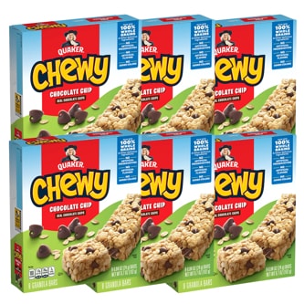 Quaker Chewy Chocolate Chip Granola Bars, Case