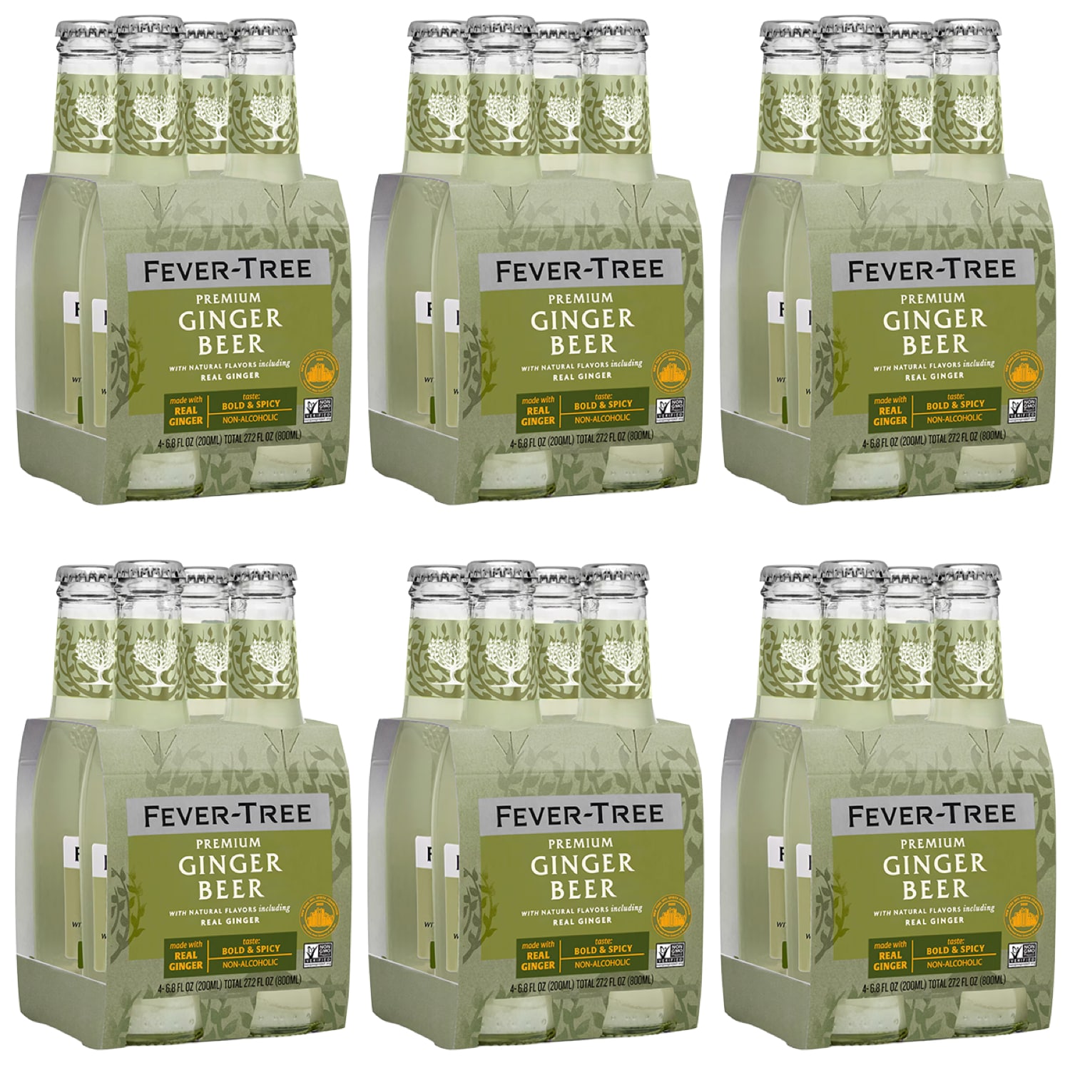Fever-Tree Premium Ginger Beer, Glass Bottles, Case