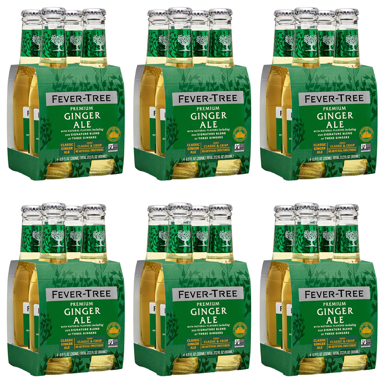 Fever-Tree Premium Ginger Ale, Glass Bottles, Case