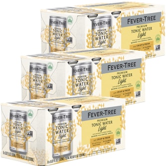 Fever-Tree Refreshingly Light Premium Indian Tonic Water, Cans, Case