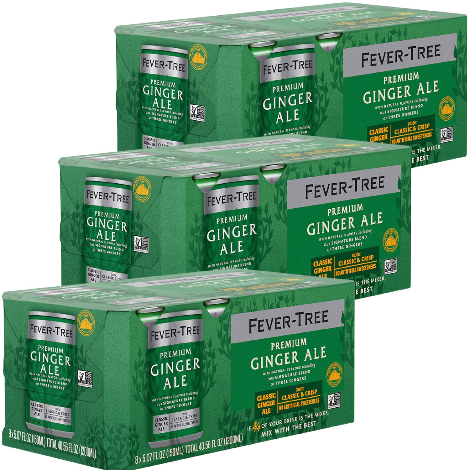 Fever-Tree Premium Ginger Ale, Cans, Case