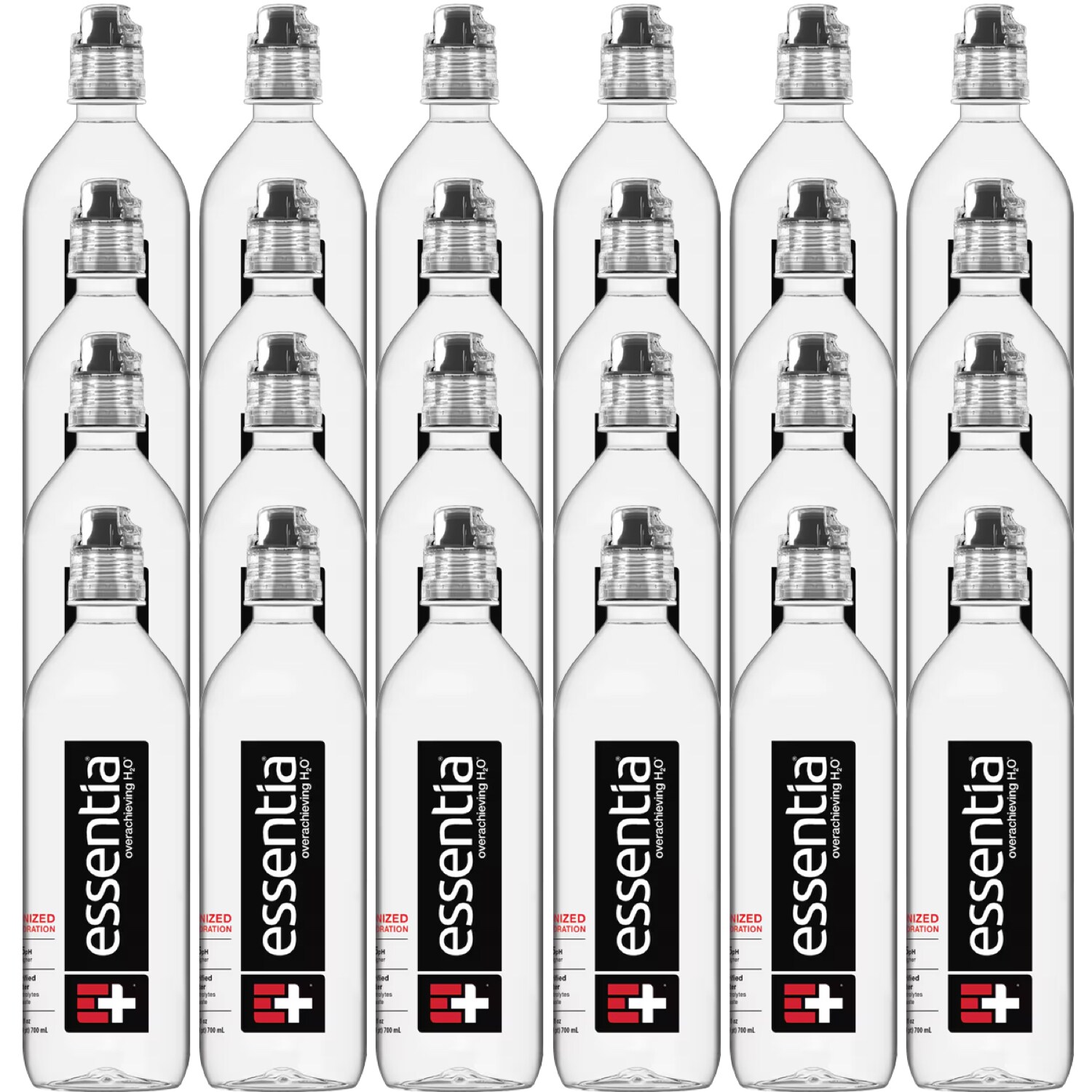 Essentia Alkaline Water, Sport Cap, Plastic Bottle, Case