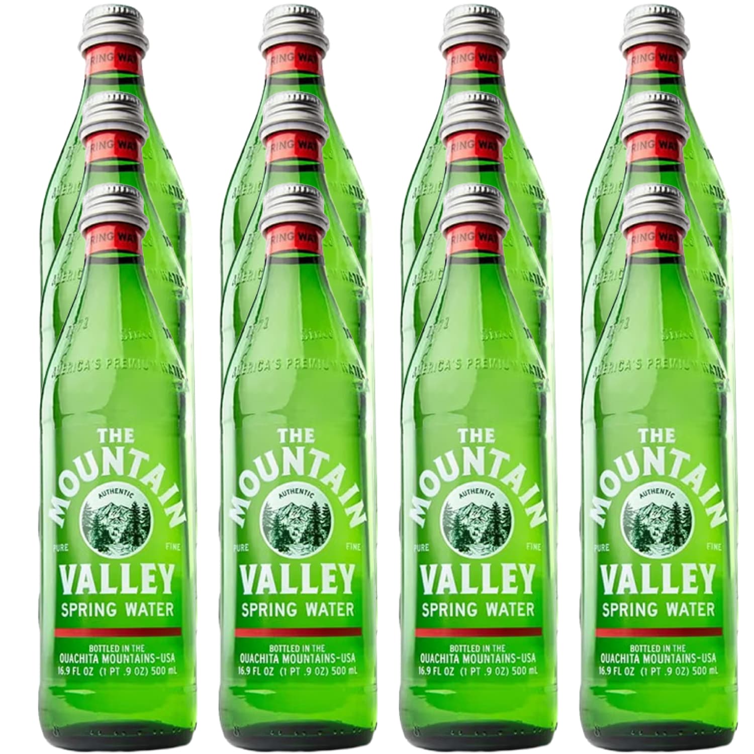 The Mountain Valley Spring Water, Glass Bottle, Case