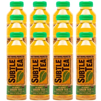 Subtle Tea Craft Brewed Organic Tea, Oh Honey Green Tea, Plastic Bottle, Case