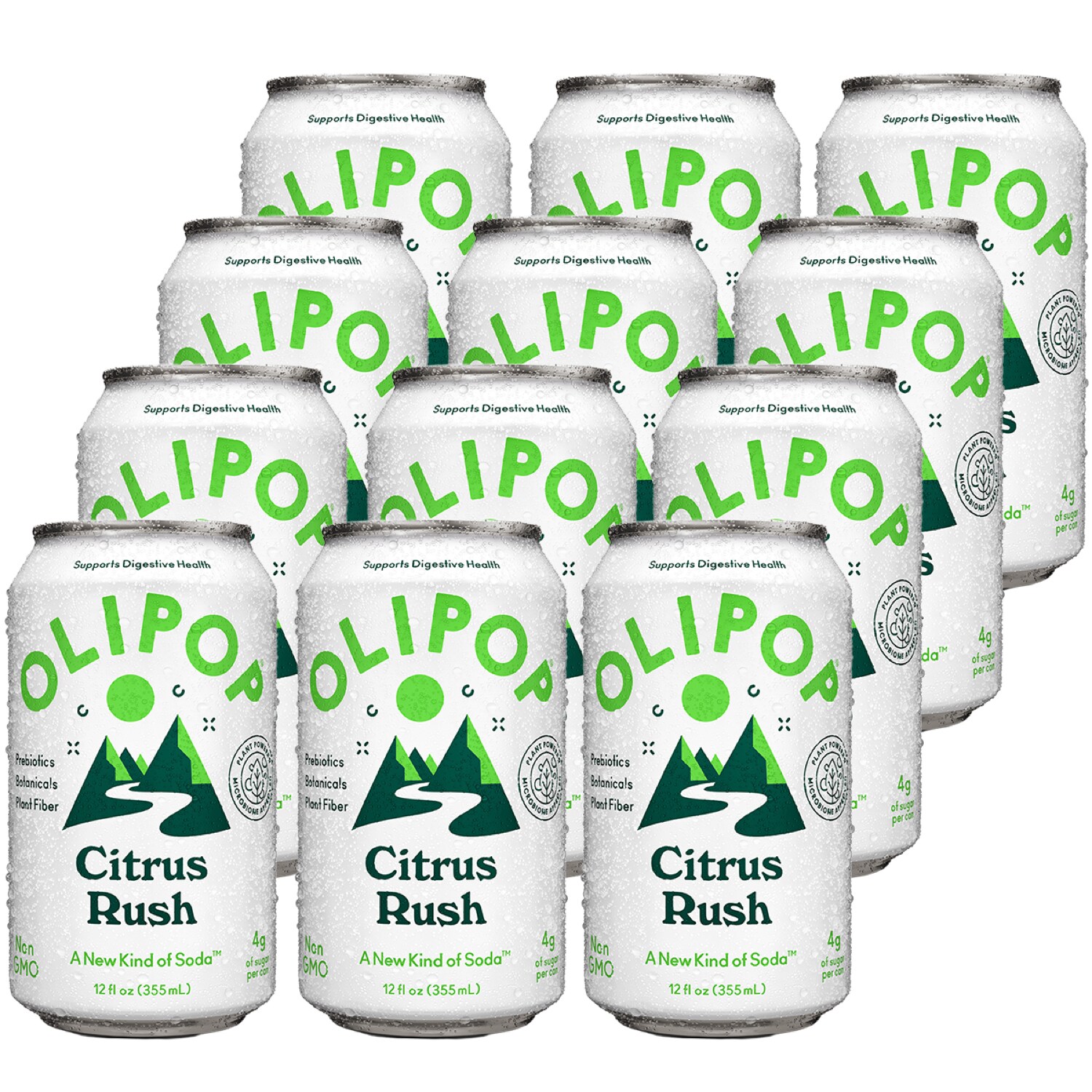 Olipop Citrus Rush Soda, Can, Case