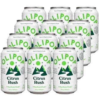 Olipop Citrus Rush Soda, Can, Case