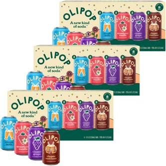 Olipop Soda, Variety Pack, Cans, Case