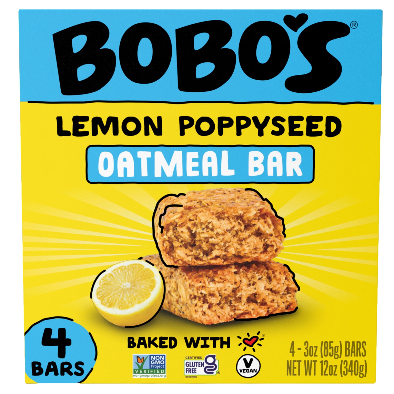 Bobo's Oat Bars, Lemon Poppyseed