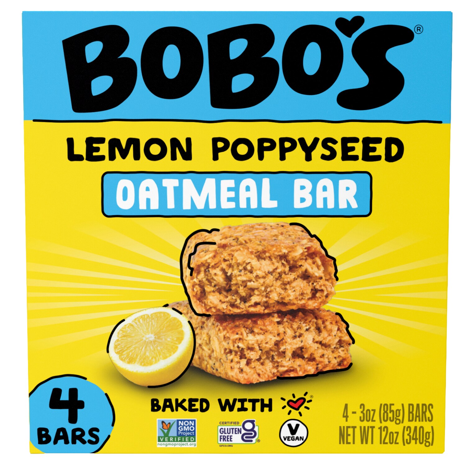 Bobo's Oat Bars, Lemon Poppyseed