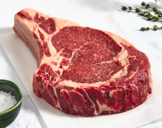 100% Grass-Fed Bone-in Rib Steak, Raised w/o Antibiotics
