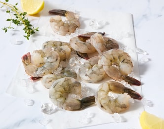 Blue Foot Fresh White Shrimp, Cleaned, 26-30/lb