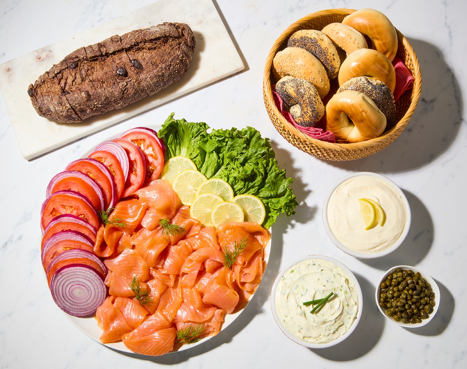 FreshDirect Smoked Salmon Breakfast Platter with Bread, Small, image 2 of 2 slides