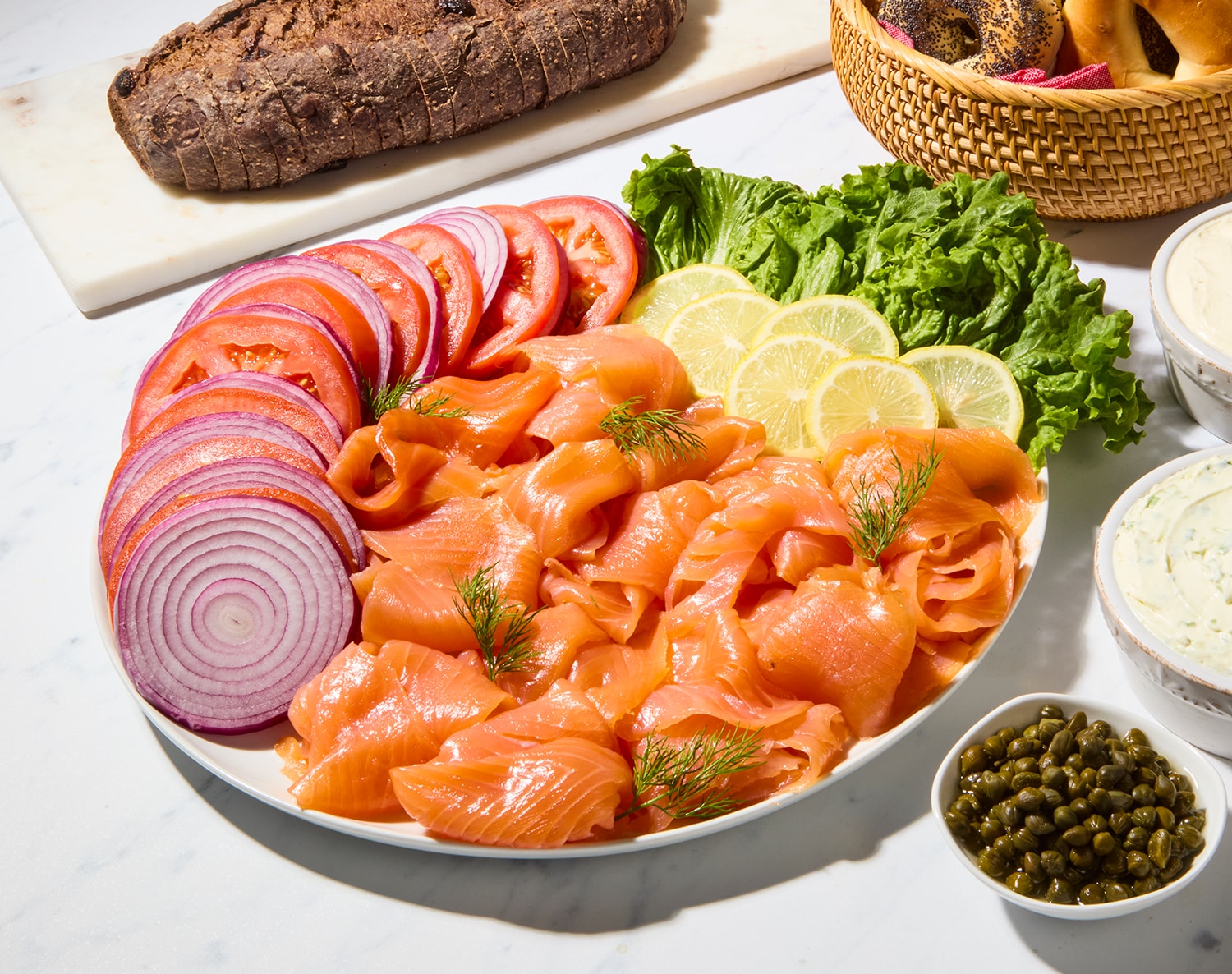 FreshDirect Smoked Salmon Breakfast Platter with Bread, Small