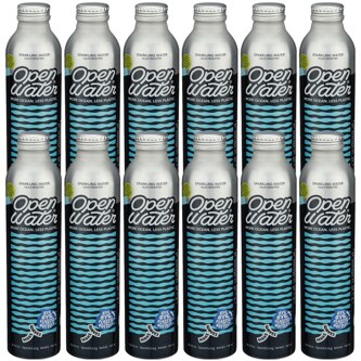 Open Water Sparkling Water, Aluminum Bottle, Case