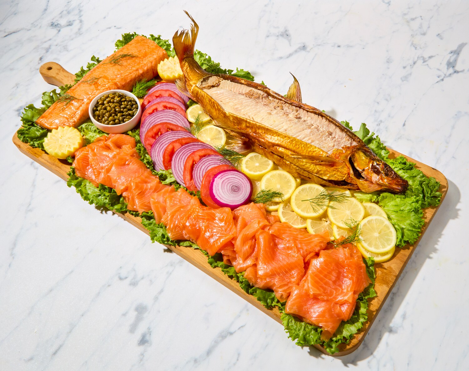 FreshDirect Smoked Fish Bounty with Bread, Large, image 1 of 2 slides