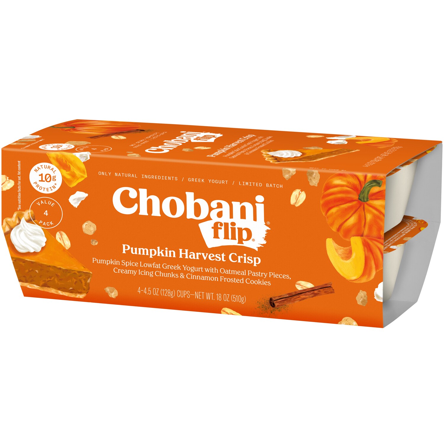 Chobani Flip Low-Fat Greek Yogurt, Pumpkin Harvest Crisp