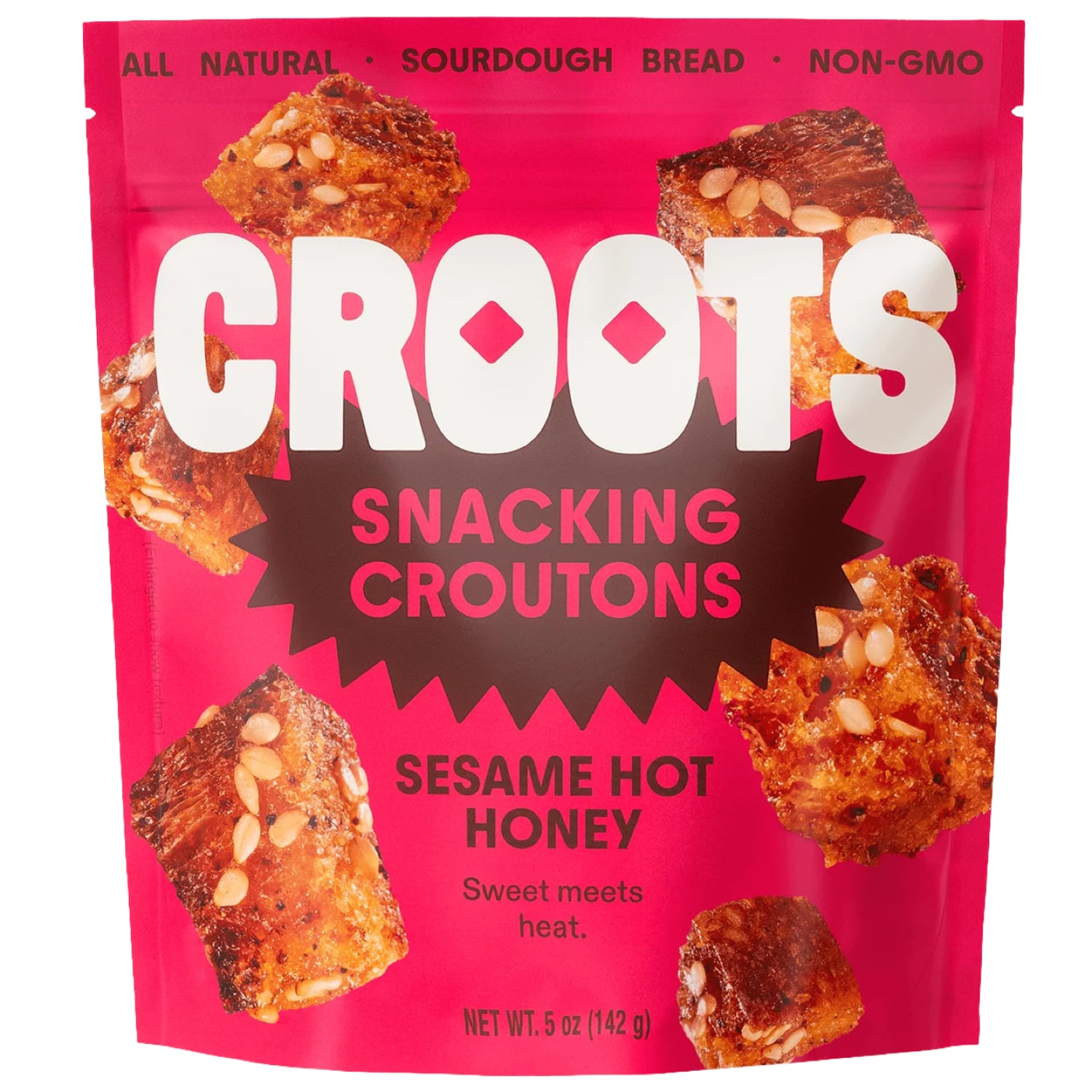 Croots Snacking Croutons Sesame Hot Honey