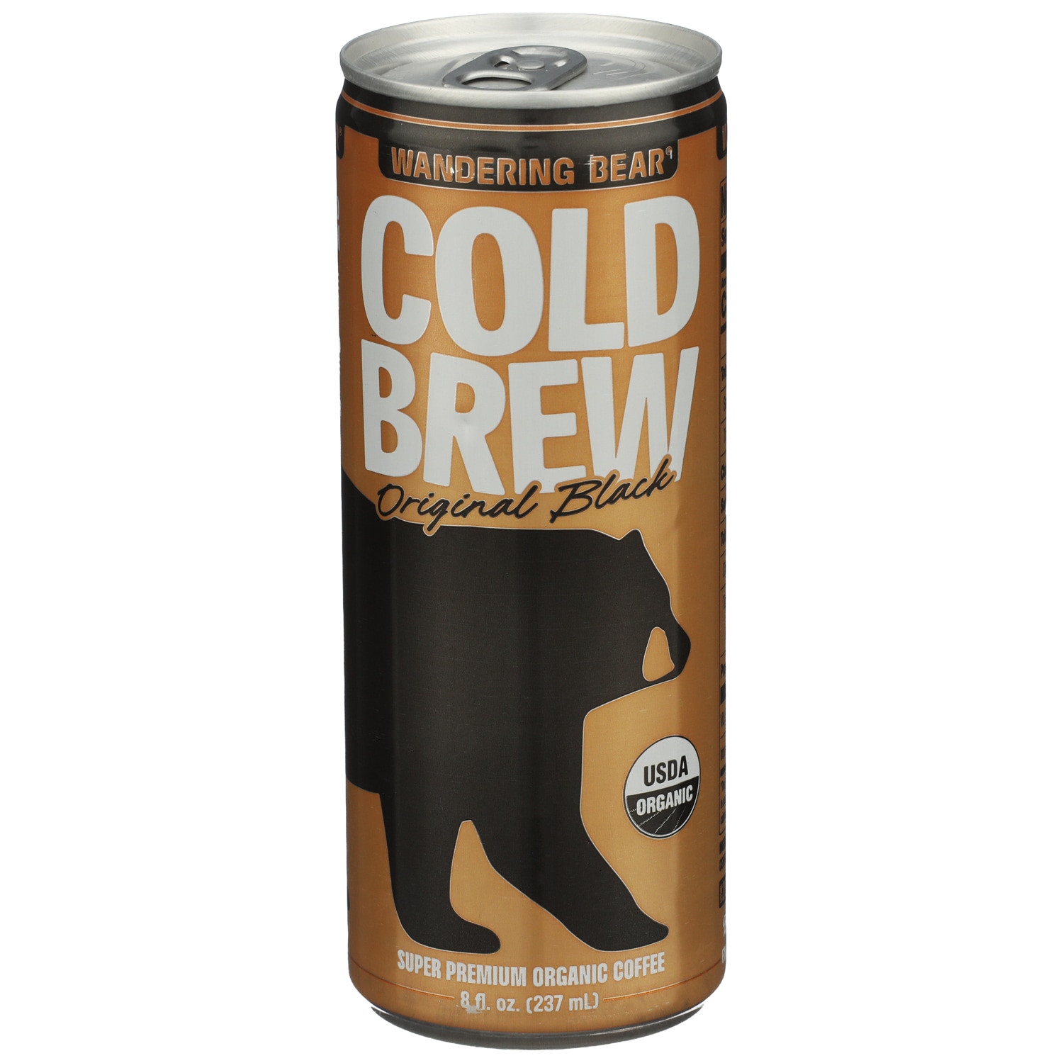 Wandering Bear Organic Cold Brew Coffee, Original Black, Can