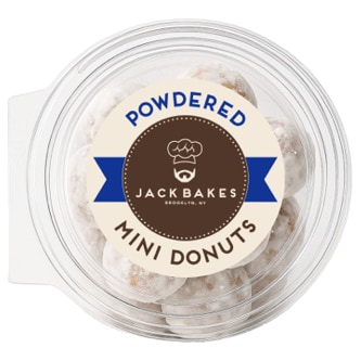Jack Bakes Mini Donuts, Powdered