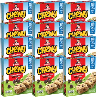 Quaker Chewy Chocolate Chip Granola Bars, Case