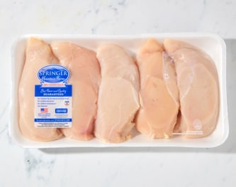 Springer Mountain Farms Boneless Skinless Chicken Breasts Value Pack, Raised w/o Antibiotics 
