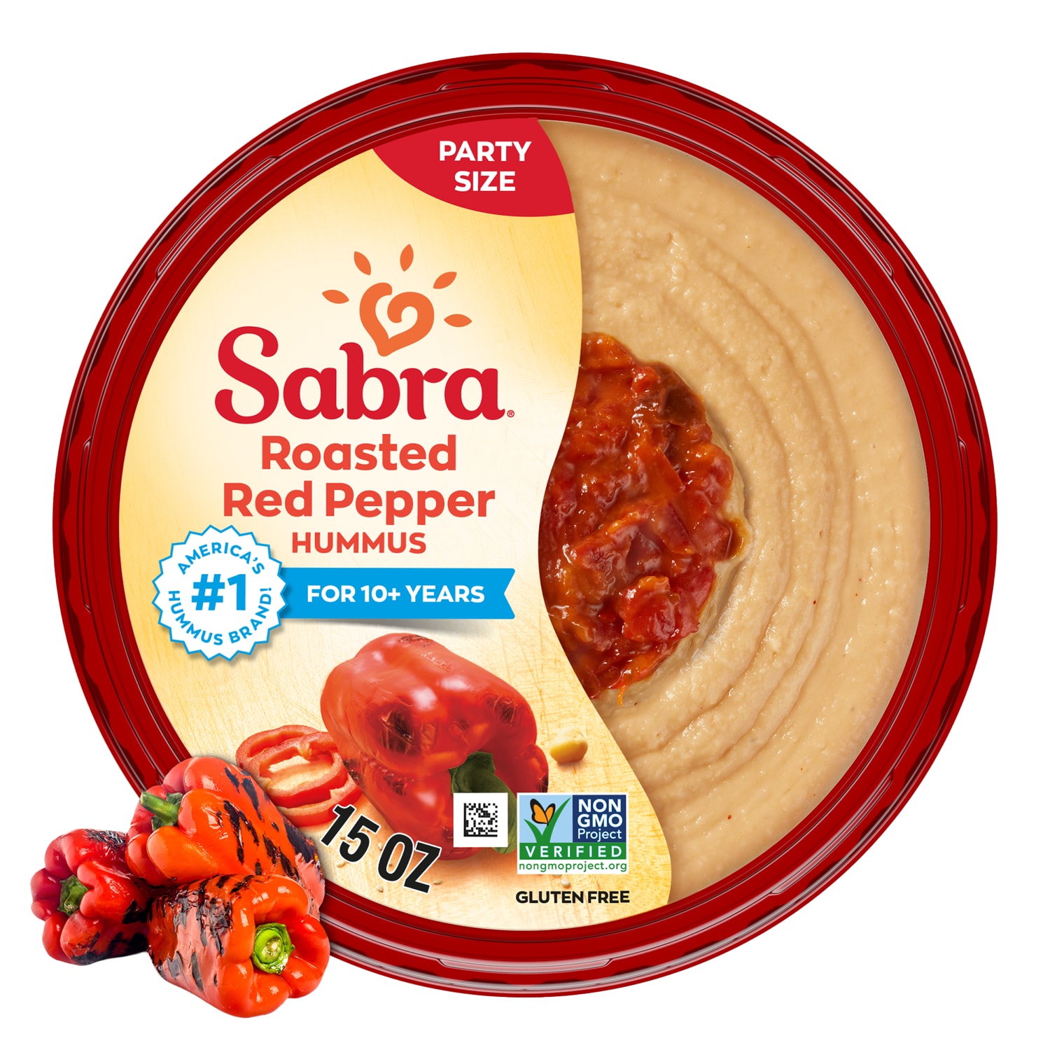 Sabra Hummus, Roasted Red Pepper, Family Size