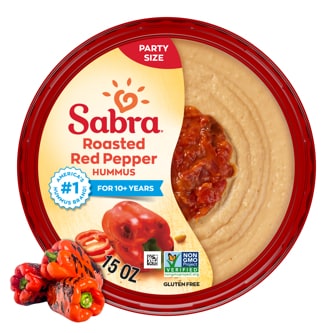 Sabra Hummus, Roasted Red Pepper, Family Size