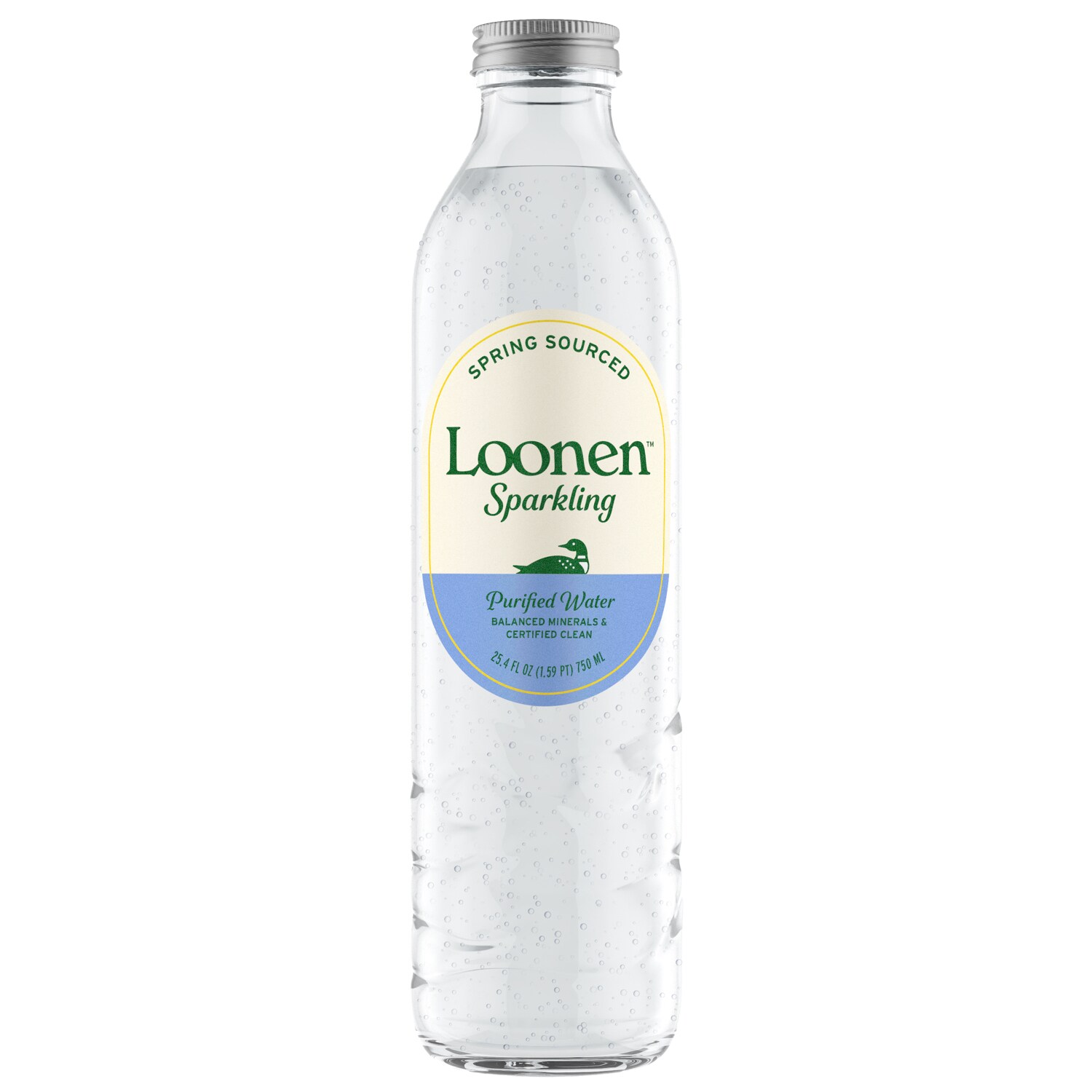 Loonen Purified Sparkling Water, Glass Bottle