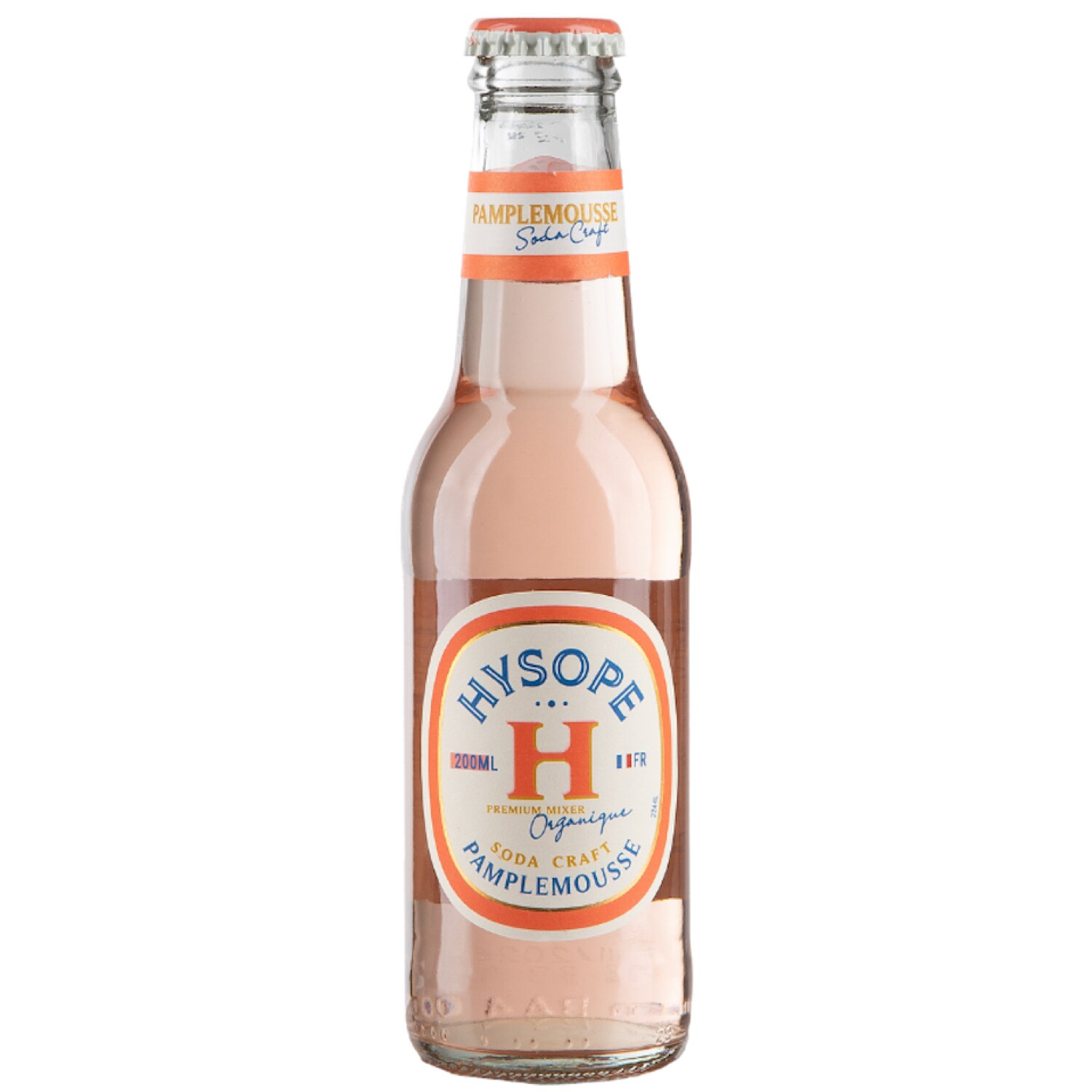 Hysope Organic Pink Grapefruit Craft Soda, Glass Bottle