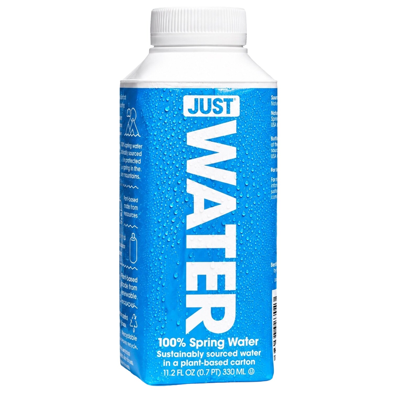 Just 100% Spring Water, Plant-Based Carton, 