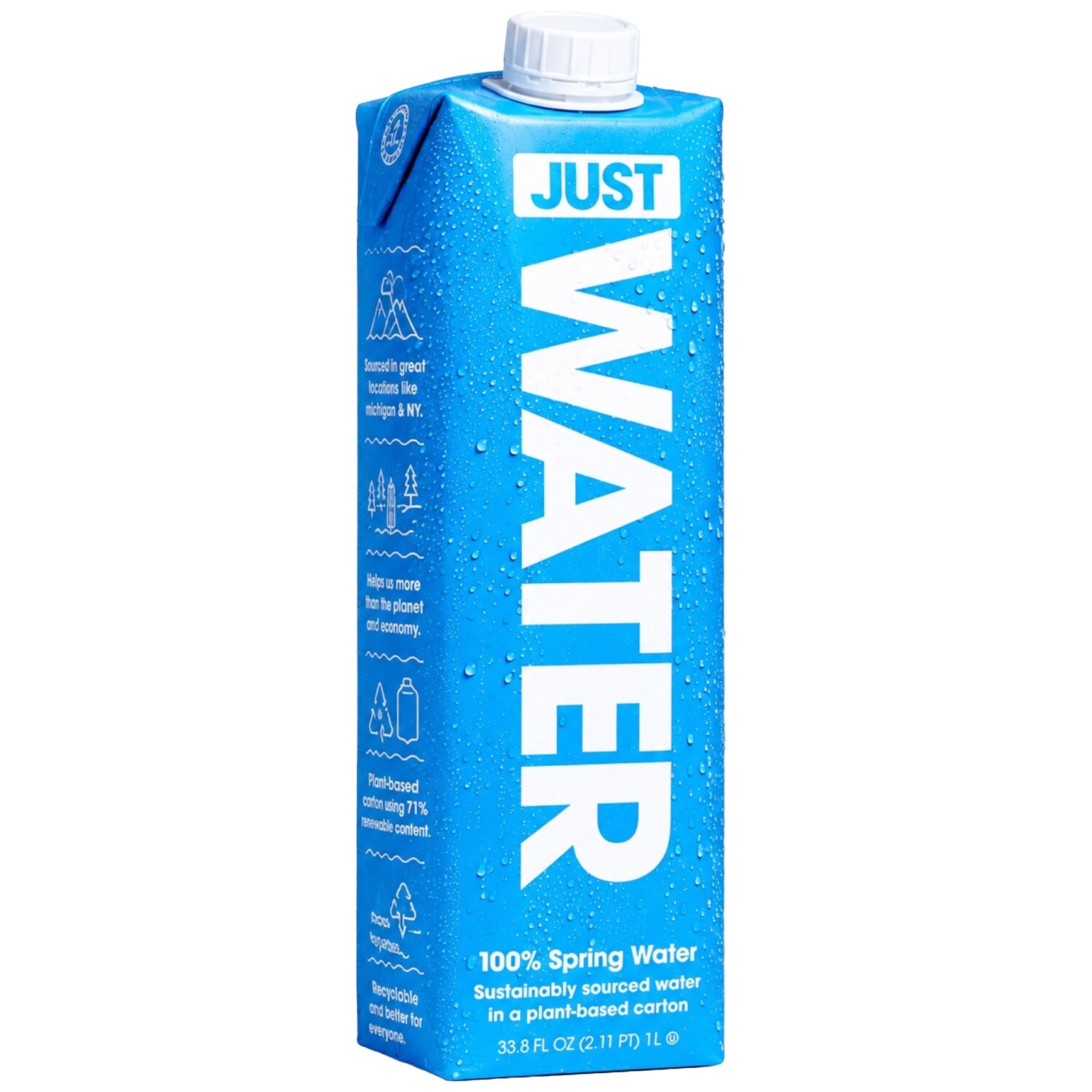 Just 100% Spring Water, Plant-Based Carton,
